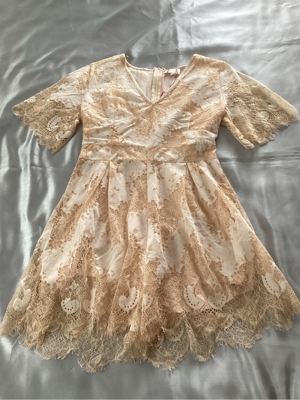 Vintage Look Boho Eyelash Lace Romper